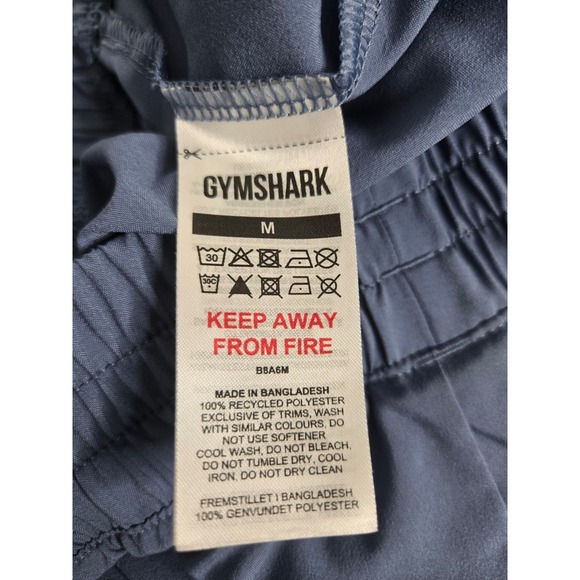 Gymshark‎ Pintuck Shorts Faded Blue Size Medium - Picture 8 of 9
